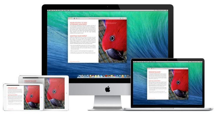 Available on iPad, iPad Mini and Mac OSX Mavericks